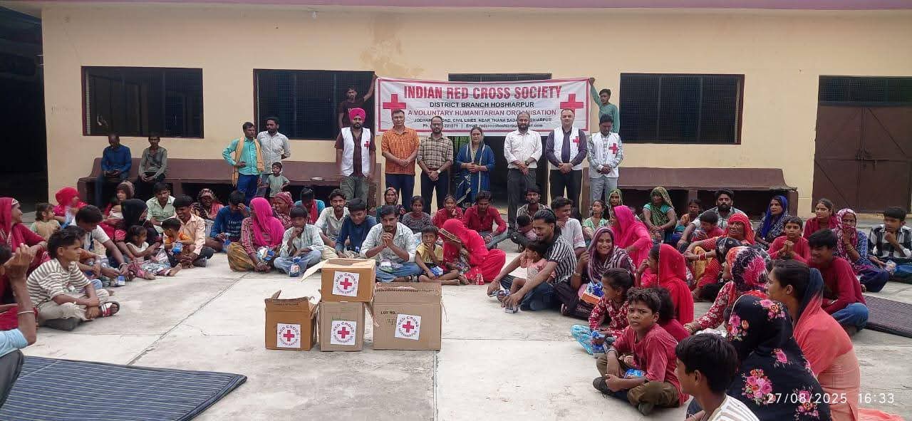 Red Cross Society dispatches relief materials to flood-affected areas.